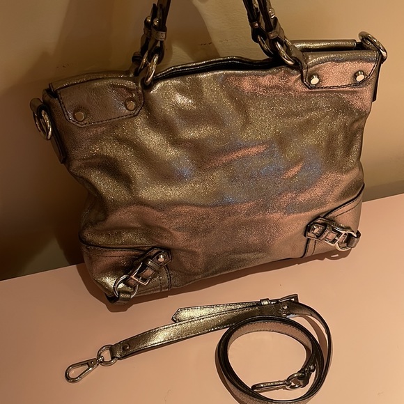 Michael by Michael Kors Silver Soft Leather Satchel - Picture 5 of 10